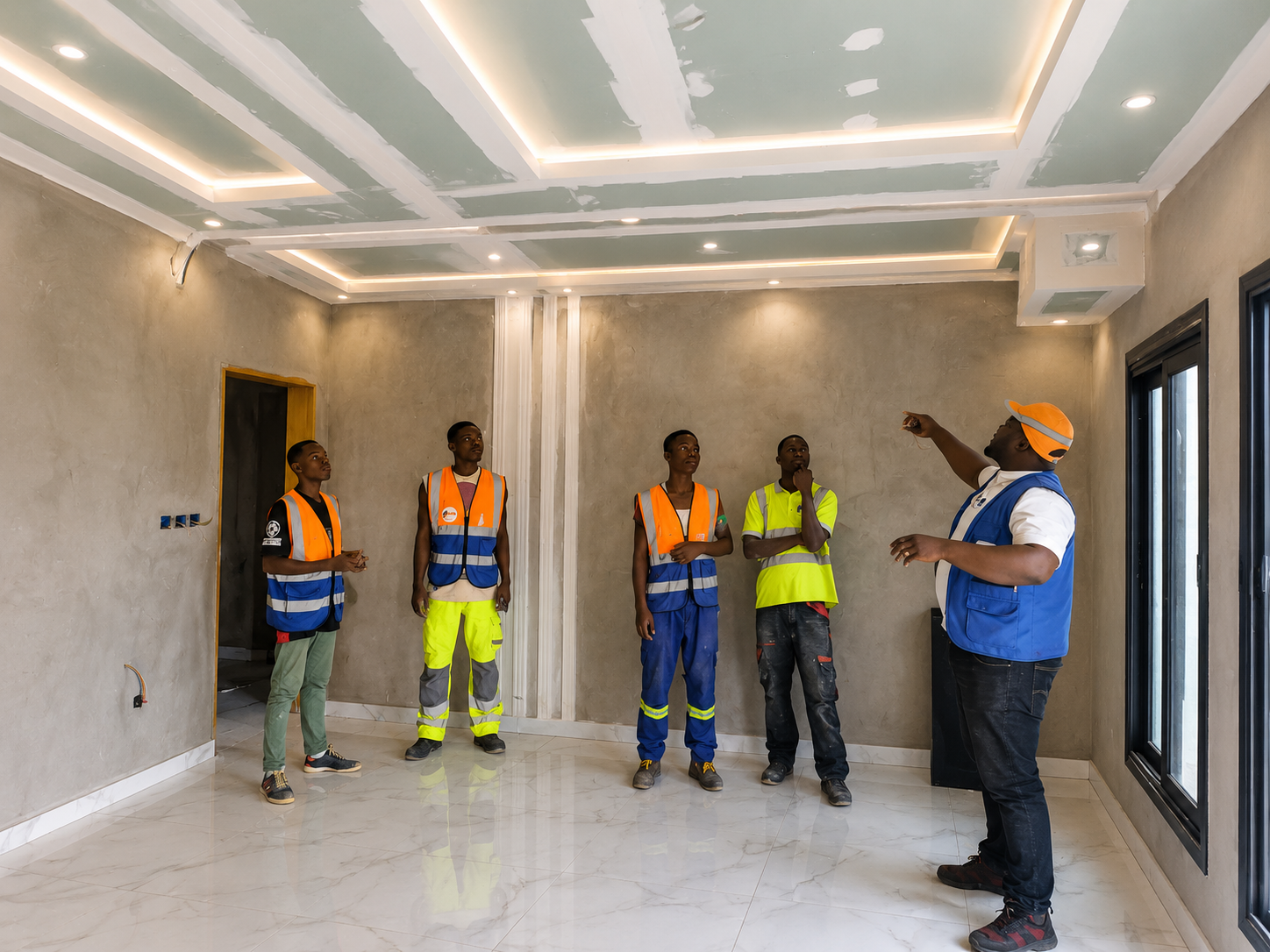 Équipe sur chantier